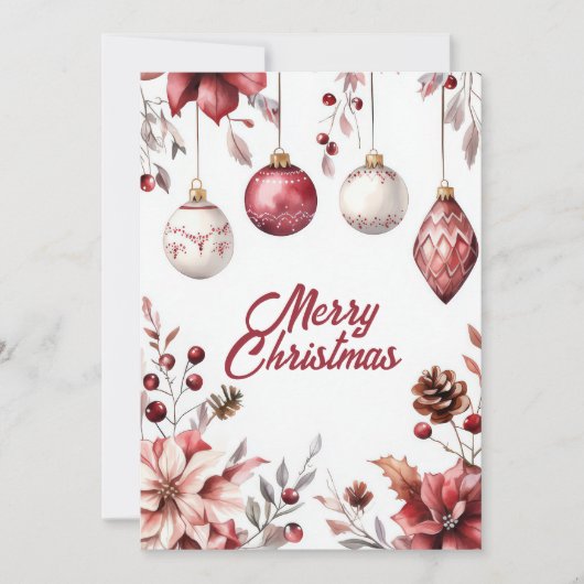 Aangepaste kerstkaart met feestelijke groet (Voorkant)