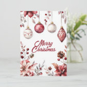 Aangepaste kerstkaart met feestelijke groet (Staand voorkant)