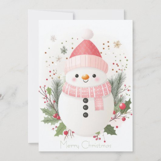 Aangepaste kerstkaart met feestelijke groet (Voorkant)