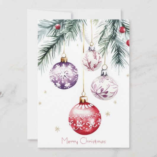 Aangepaste kerstkaart met feestelijke groet (Voorkant)