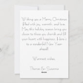 Aangepaste kerstkaart met feestelijke groet (Achterkant)