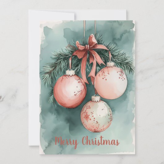 Aangepaste kerstkaart met feestelijke groet (Voorkant)