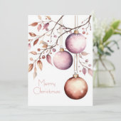 Aangepaste kerstkaart met feestelijke groet (Staand voorkant)