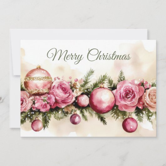 Aangepaste kerstkaart met feestelijke groet (Voorkant)