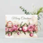 Aangepaste kerstkaart met feestelijke groet (Staand voorkant)