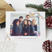 Aangepaste kerstkaart met foto en vouw - vrolijk k kaart