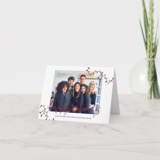 Aangepaste kerstkaart met foto en vouw - vrolijk k kaart (Voorkant)