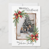 Aangepaste kerstkaart met fotokader (Voorkant)