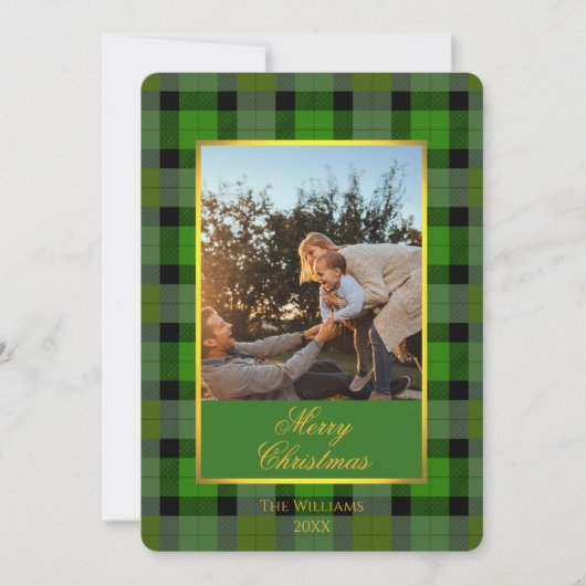 Aangepaste kerstkaart met traditionele rood-wit ge (Voorkant)