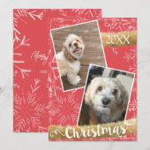 Aangepaste kerstkaart met twee foto's (Voorkant / Achterkant)