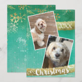 Aangepaste kerstkaart met twee foto's (Voorkant / Achterkant)