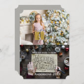 aangepaste kerstkaart met uw foto (Voorkant / Achterkant)