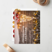 Aangepaste kerstkaart notitiekaartje (Voorkant / Achterkant in situ)