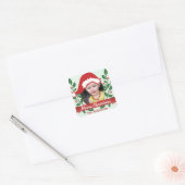 Aangepaste kerstkaart om aan te passen vierkante sticker (Envelop)