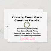 Aangepaste kerstkaart - Persoonlijk gemaakt Feestdagenkaart (Voorkant / Achterkant)