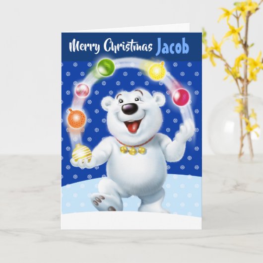 Aangepaste kerstkaart "Prettig kerstfeest uw naam" Kaart (Gele Bloem)