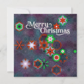 Aangepaste kerstKaart rood en groene Abstracte ste (Voorkant)