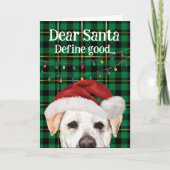 Aangepaste kerstkaart van uw Labrador Bedankkaart (Voorkant)