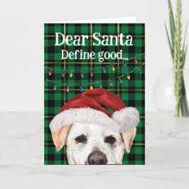 Aangepaste kerstkaart van uw Labrador Bedankkaart