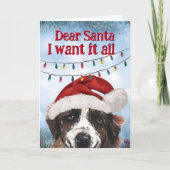 Aangepaste kerstkaart van uw Sint Bernard Bedankkaart (Voorkant)