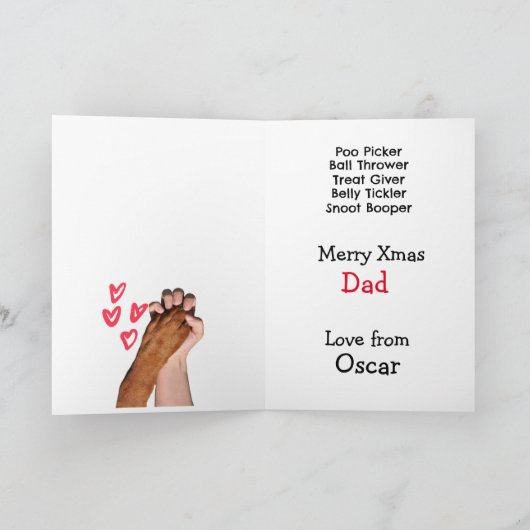 Aangepaste kerstkaart van uw Sint Bernard Bedankkaart (Binnen)