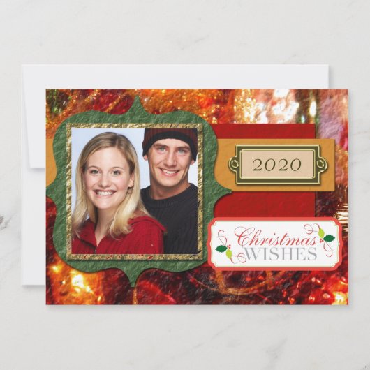 Aangepaste kerstkaart voor collage-fotokaarten (Voorkant)