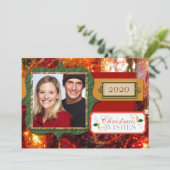 Aangepaste kerstkaart voor collage-fotokaarten (Staand voorkant)