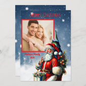 Aangepaste kerstKaart voor de fotoserie Kaart (Voorkant / Achterkant)