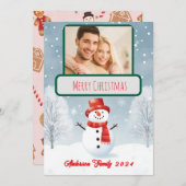 Aangepaste kerstKaart voor de fotoserie Kaart (Voorkant / Achterkant)