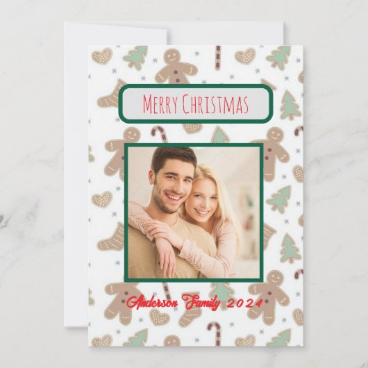 Aangepaste kerstKaart voor de fotoserie Kaart (Voorkant)