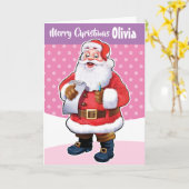 Aangepaste kerstkaart "Vrolijk kerstfeest jouw naa Kaart (Gele Bloem)