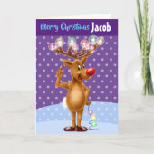 Aangepaste kerstkaart "Vrolijk kerstfeest jouw naa Kaart (Voorkant)