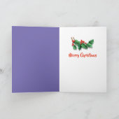 Aangepaste kerstkaart "Vrolijk kerstfeest jouw naa Kaart (Binnen)