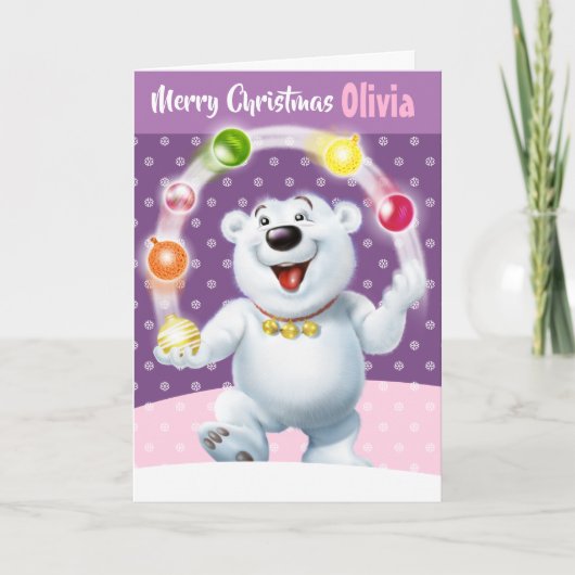 Aangepaste kerstkaart "Vrolijk kerstfeest jouw naa Kaart (Voorkant)