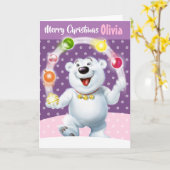 Aangepaste kerstkaart "Vrolijk kerstfeest jouw naa Kaart (Gele Bloem)