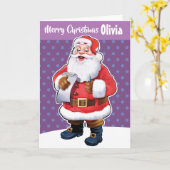 Aangepaste kerstkaart "Vrolijk kerstfeest jouw naa Kaart (Gele Bloem)