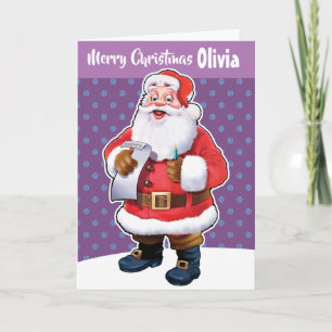 Aangepaste kerstkaart "Vrolijk kerstfeest jouw naa Kaart