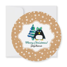 Aangepaste kerstkaarten met leuk kindernamen voor 