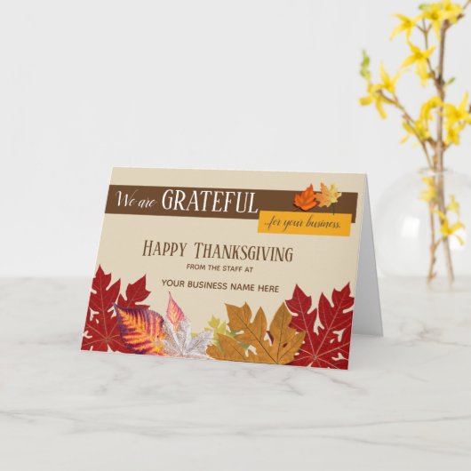 Aangepaste kerstkaarten voor bedrijven bedankt dag kaart (Gele Bloem)