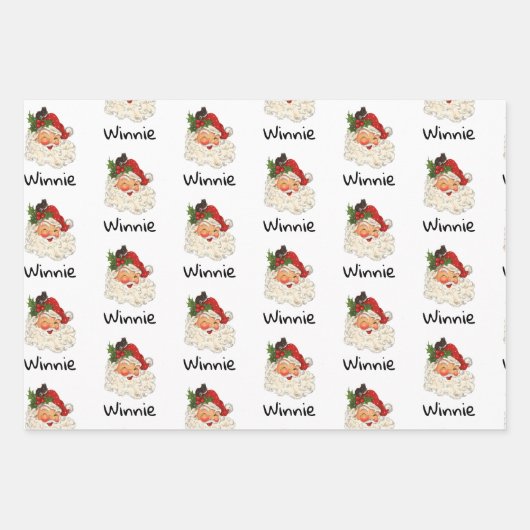 Aangepaste kerstkaarten voor kerstcadeautjes inpakpapier vel (Voorkant 3)