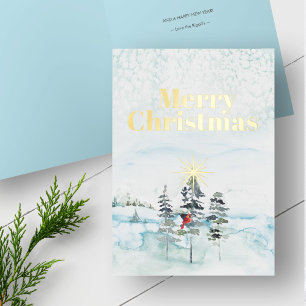 Aangepaste kerstKaarten voor Waterverf Folie Feestdagenkaart