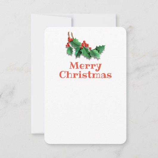 Aangepaste kerstkaartenboom en decoraties. bedankkaart (Achterkant)