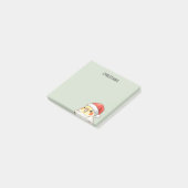 Aangepaste Kerstkakariki met Kerstmanhoed Post-it® Notes (Schuin)