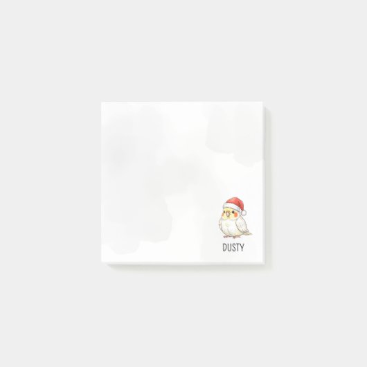 Aangepaste Kerstkakariki met Kerstmannenhoed Post-it® Notes (Voorkant)