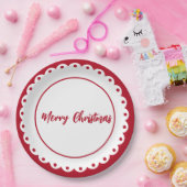 Aangepaste kerstkast papieren bordje (Feest)