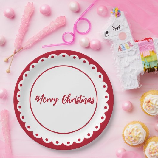 Aangepaste kerstkast papieren bordje (Feest)