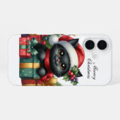 Aangepaste Kerstkat iPhone 16 Hoesje (Achterkant horizontaal)