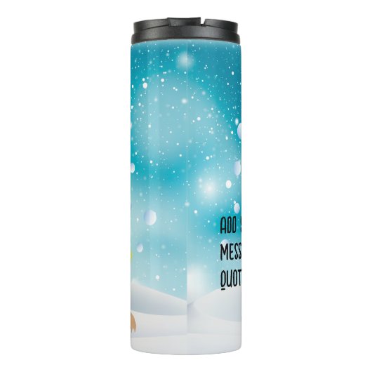 Aangepaste kerstkerstbekroonde achterhoed thermosbeker (Achterkant)