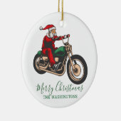 Aangepaste kerstkerstdagen voor fietsen keramisch ornament (Rechts)