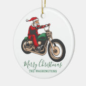 Aangepaste kerstkerstdagen voor fietsen keramisch ornament (Links)